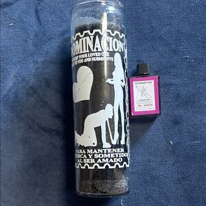 Domination Black Candle and Pink Oil Set